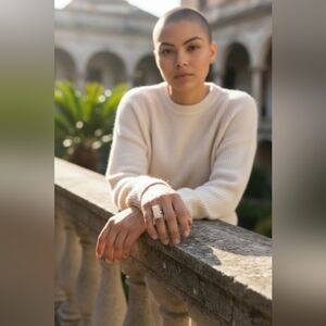 Women's Luxury Statement Wedding Rings, Sz 7